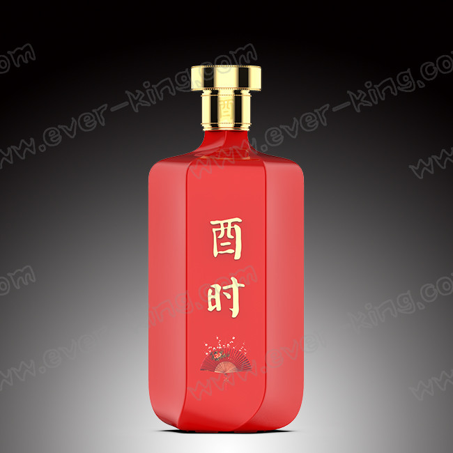 Screw Cork Custom Glass Bottle Embossing For Vodka And Gin