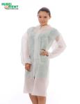 ISO9001 40gsm Nonwoven Disposable Laboratory Coats