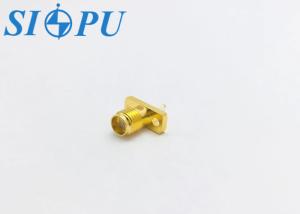 China Microstrip Female SMA RF Connector Dual Hole Blue Mounted factory