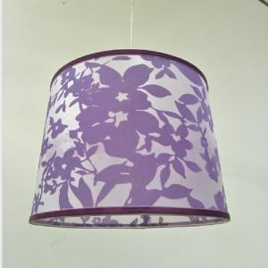 China Tapered Velvet Hardback Lamp Shade D250mm Damask Light Shade For Room factory
