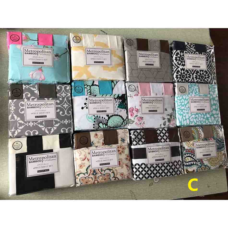 6pcs 1800 Fabric Density 1.5-2 Kg Microfiber Polyester Bedding Sheet Set
