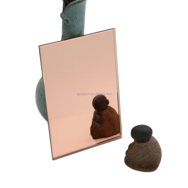 Bathroom Dressing Decorative Silver Glass Mirror with Tinted Pink Double-Coated