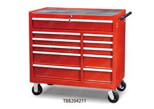 China 10 Drawer Locking Tall Metal Tool Cabinet , Rolling Tool Chest Aluminum Drawer factory