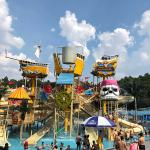 Double Slide Freefall Aqua Playground Customized Speed Splash Water Park