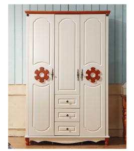 China Classic Countryside Style 3 Doors Clothes Cabinet Wardrobes factory