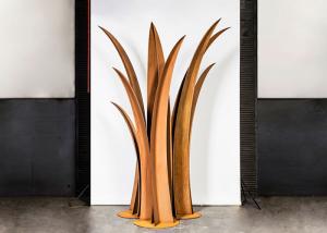 China Garden Decoration 2.8m Tall Corten Steel Reed Sculpture factory
