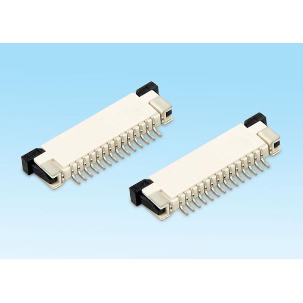 0.5mm Pitch 14P FPC Cable Connector Electronic ZIF Upper Type With Phosphor