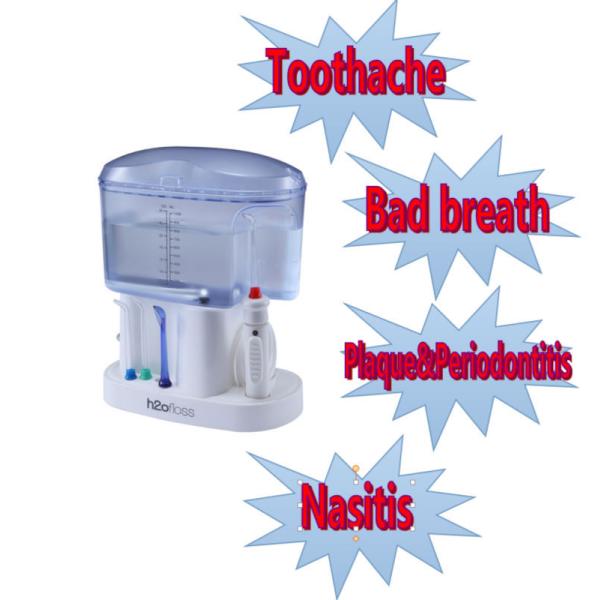 Professional Countertop Water Flosser with 1000ml Large Capacity High Pressure 30-110PSI and 5 Working Modes Oral Irrigator