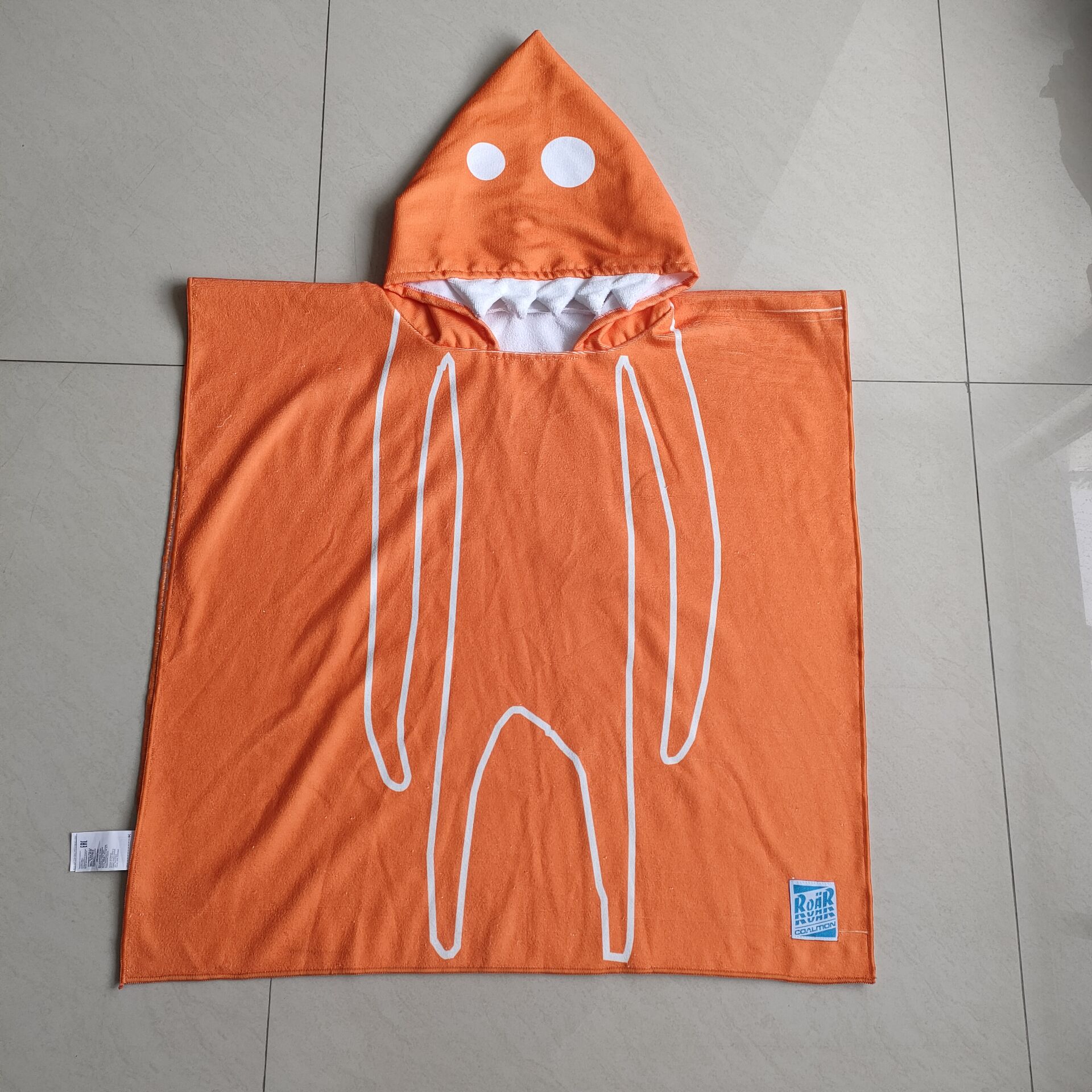 Manufacturer supply microfiber custom poncho towel kids printing beach poncho kids hooded beach towel