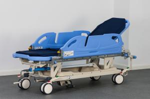 China Hydraulic Integrated guardrail Rotating Side Rails Patient Transfer Trolley factory
