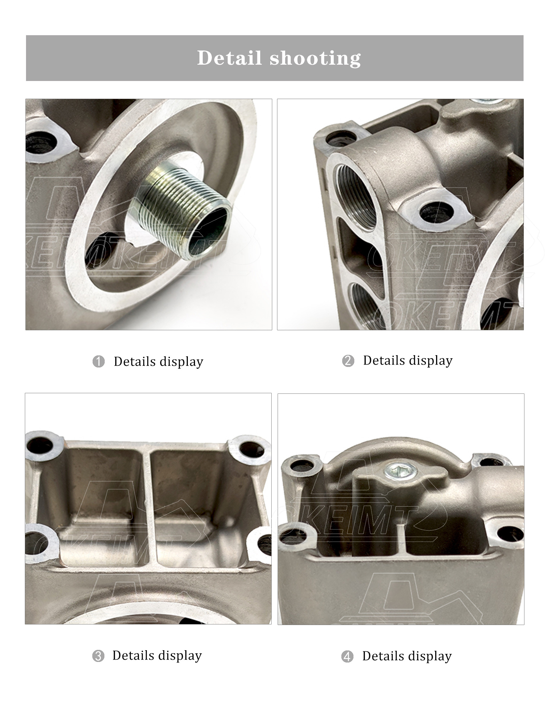 High Quality Brand New Excavator Engine Lattice Aluminum Seat Base 4M41 4M40 Oil Filter Head