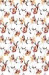 Anti Allergy 35gsm Polyester Brushed Fabric With Flower Printed