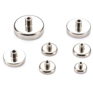 China Permanent Magnetic Materials Inside Screw Round Pot Magnet Neodymium Rare Earth Magnets factory