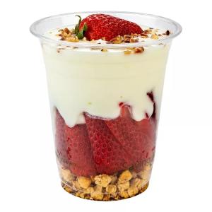 China 12oz Compostable Biodegradable PLA Cups Disposable Iced Coffee Cups With Lids factory
