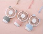 LED handy chargeable mini electric fan, cute cartoon handy mini stand electric