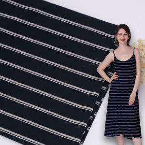 China Hygroscopic Smooth Clean Lenjing Modal Striped Knit Fabric For Casual Wear factory