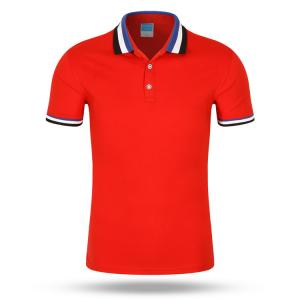 China 160gsm SGS Pvc Patches Polo Collar Shirt OEM Sweat Absorbent Sportswear T Shirt factory