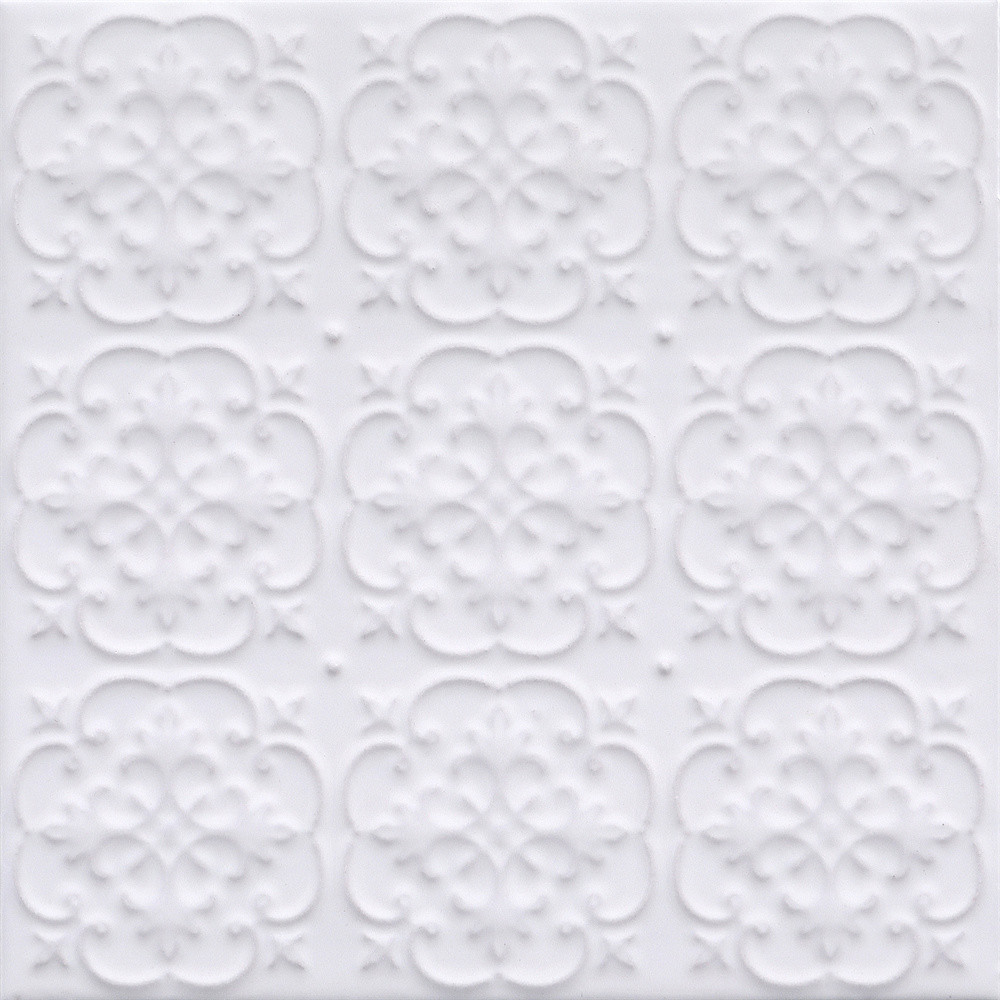 Stunning White Ceramic Rustic Tiles 20x20cm For Balcony And Eco-Friendly Wall Tile For Living Room 4 Styles