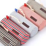 Waterproof Cotton Drawstring Stripe Water Glass Bottle Cover Carry Bag
