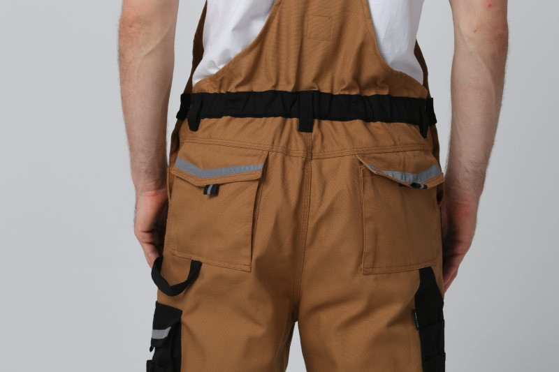 Elasticated Waistband Mens Work Uniforms 320gsm Bib Work Pants