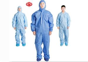 China Breathable Elastic Cuffs 30gsm Disposable Protective Coveralls,disposable protective suits factory