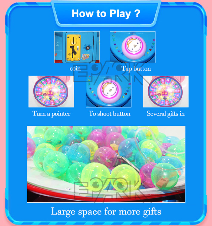 Coin Operated Capsule Toys Vending Game Machine Out Candy Gifts For Kids