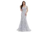 Luxury Dusty Pink Prom Party Dress / Backless V Neck Arabic Bridesmaid Dresses