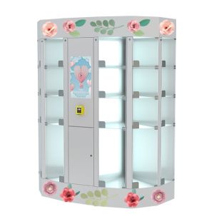 Convenient Flower Bouquet Vending Machines AC 100-120V LED Illuminating