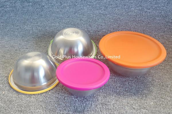 8pcs Dinnerware sets colorful salad fruit food bowls set food grade stainless