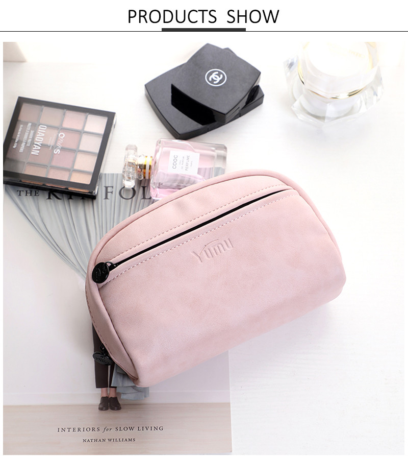 Break Resistant 20CM Length PU Cosmetic Bag For Women