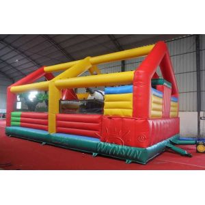 Forest Style Inflatable Fun City , Customized Size Blow Up Fun House