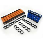 Cylindrical ABS 18650 Battery Holder 2 Cell 6P 10P 13P Size Black Color