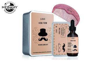 China Natural Men Beard Care Kit Includes Beard Oil 60ml / Beard Balm 2.82oz / Wooden Comb factory