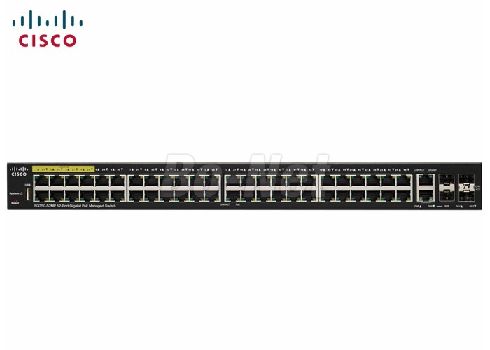52 Port Cisco Gigabit Switch , PoE Managed Switch 740W 2 Gigabit Copper SFP Combo Port