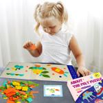 DIY Stickers Preschool Learning Toys , Felt Fabric Geometric Puzzles For