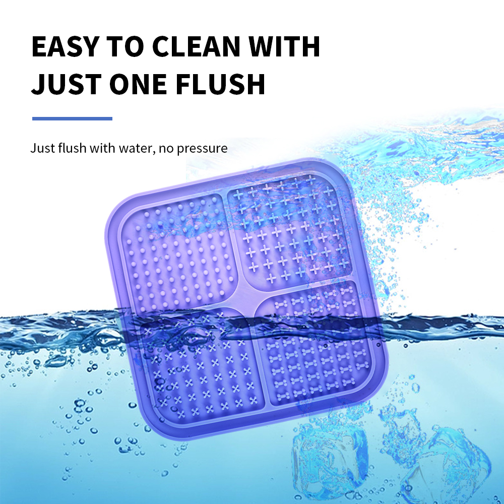 Pet Bowls Silicone Slow Feeder LCD Display DogLicking Mat Dog Lick Pad Interactive
