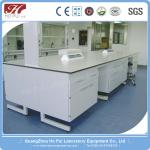 Economical Wood Lab Island Bench , Aluminum Coated Lab Workbench