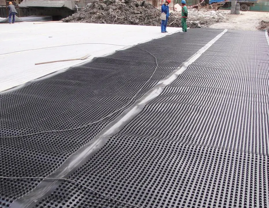 Rectangle Waterproof HDPE Drainage Board Dimple Membrane Drain Mat for Green Roof