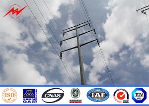 China Electrical Distribution Line Power Transmission Poles With Cross Arm factory