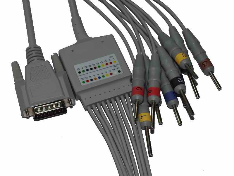 Cardiomaq 10 Lead ECG Cable For 100H 300H 600H 1200H EKG Machine