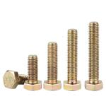 DIN933 Automotive Fasteners Yellow Zinc Grade 8.8 Hex Bolt Coarse