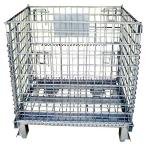 300kg 500kg Metal Mesh Storage Containers Folding Semi Open Steel
