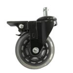 Boss Chair PU Wheel Plunger Foot Wheelchair Transparent Caster 3 Inch