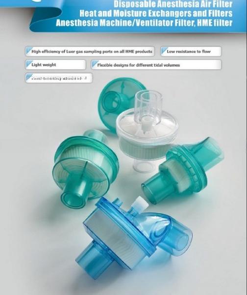 Anti-Virus Heat Moisture Exchange HME Anesthesia Filter for Breathing Respiratio