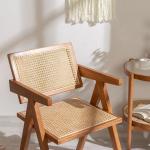 OEM Service Accepted Dining Room Furniture Designer Nordic Solid Wood Rattan