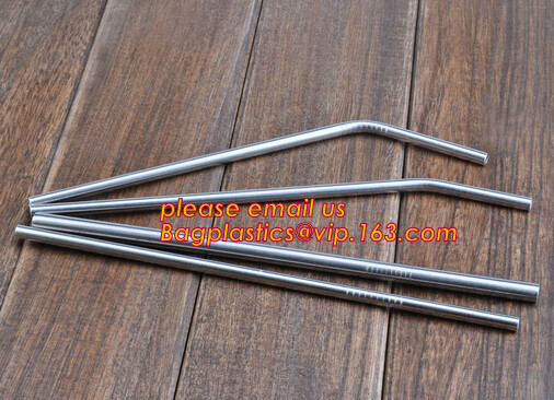 China Diameter 6 mm 215 mm long stainless steel straw in bulk package,Stainless Steel Drinking Straws with Premium Aluminum Ca factory