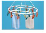 260g Disc Polypropylene Clip And Drip Laundry Hanger 34*34cm
