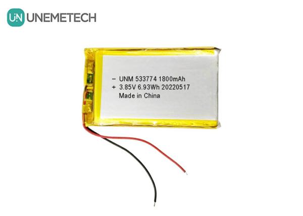 High Voltage LiPo Battery 3.85V 1800mAh 533774 Rechargeable Battery For Small