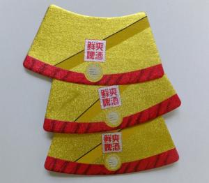 China embossed beer label wrap paper wet strength paper label metalized paper beer body labels factory