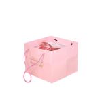 Custom Printed Large Square Bottom Paper Carrier Bags With Satin Ribbon Handles